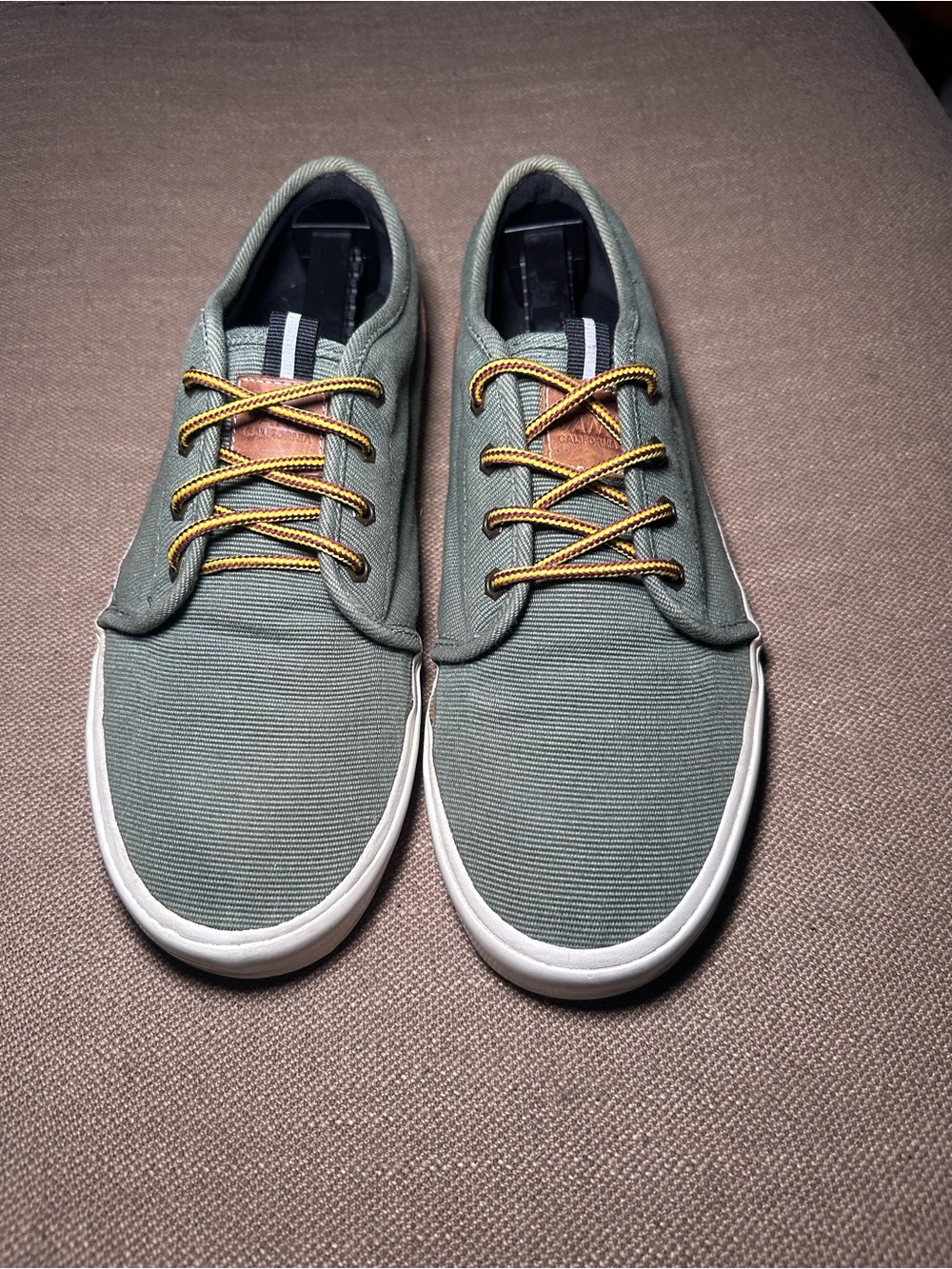 Vans California Authentic Corduroy Green Sneakers Size 12